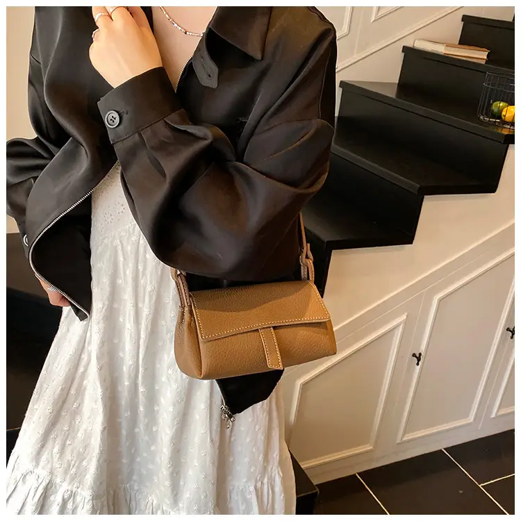 Women's Beige Leather Shoulder Crossbody Bag — feature 20