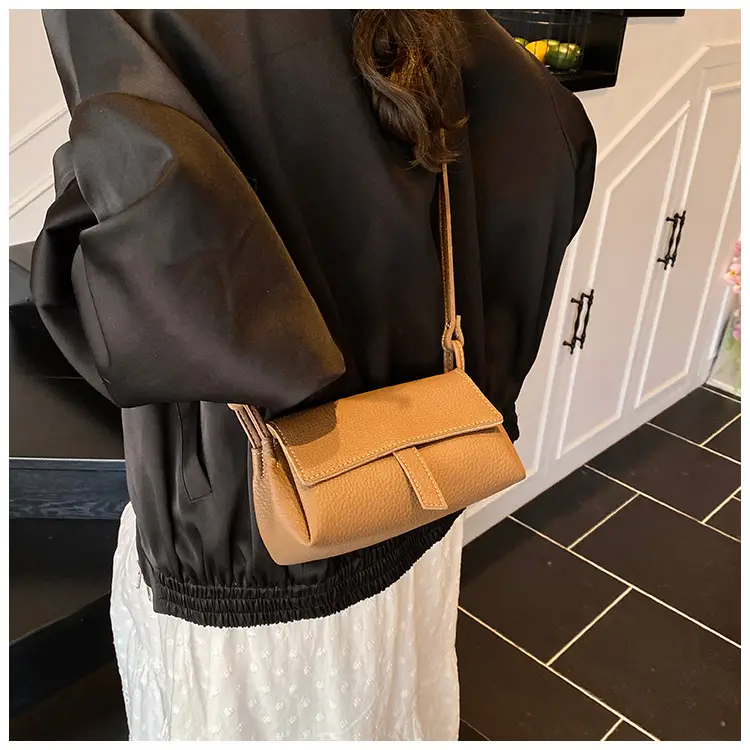 Women's Beige Leather Shoulder Crossbody Bag — feature 21