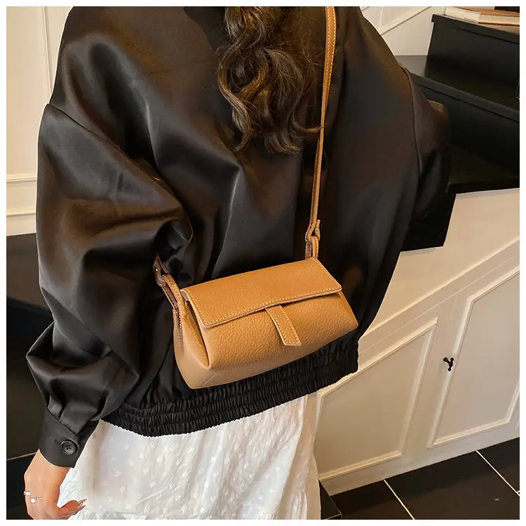 Women's Beige Leather Shoulder Crossbody Bag — feature 22