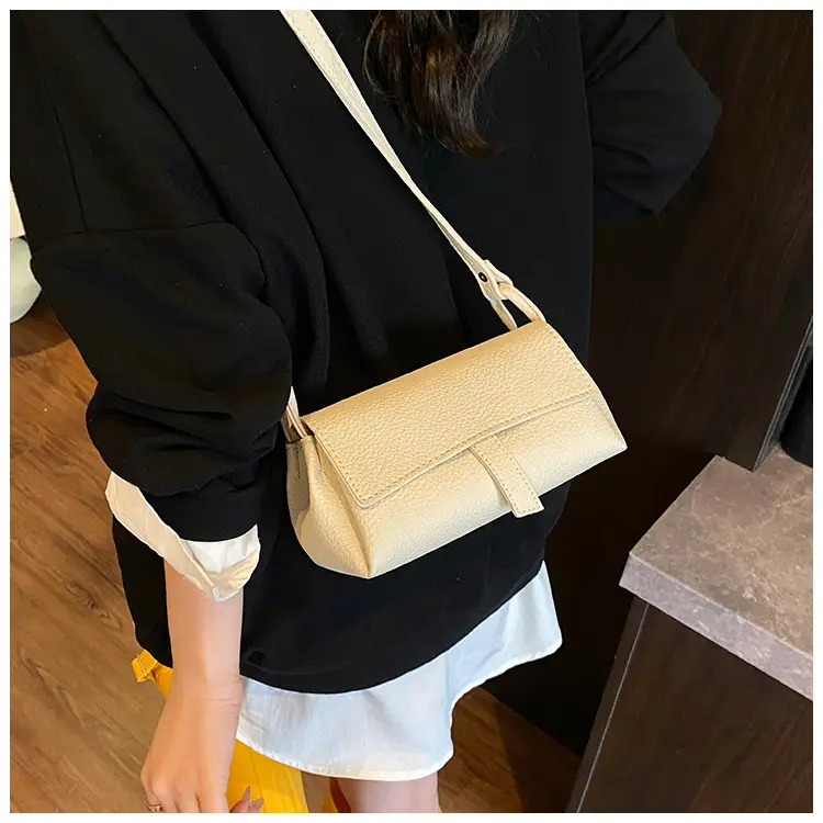 Women's Beige Leather Shoulder Crossbody Bag — feature 31