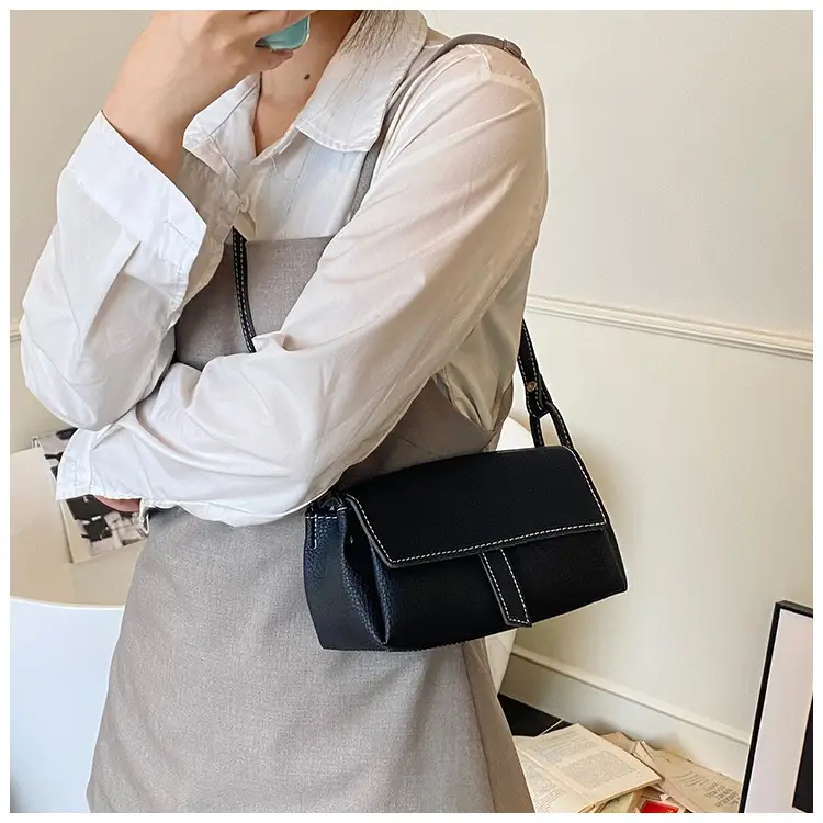 Women's Beige Leather Shoulder Crossbody Bag — feature 34