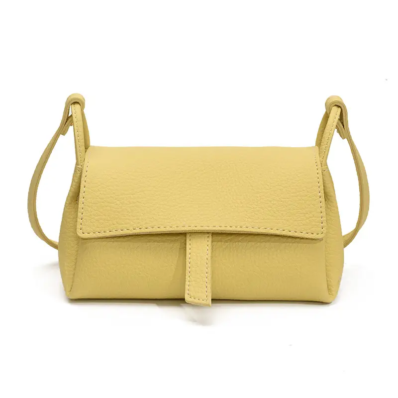Women's Beige Leather Shoulder Crossbody Bag - Image 6