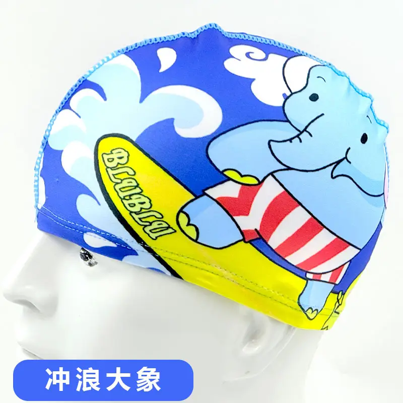 Children's Swimming Cap Cartoon Comfortable Ear Protection Girls Boys Cute Kidsren Middle and Large Kidsren Breathable Swimming Pool Swimming Cap Wholesale