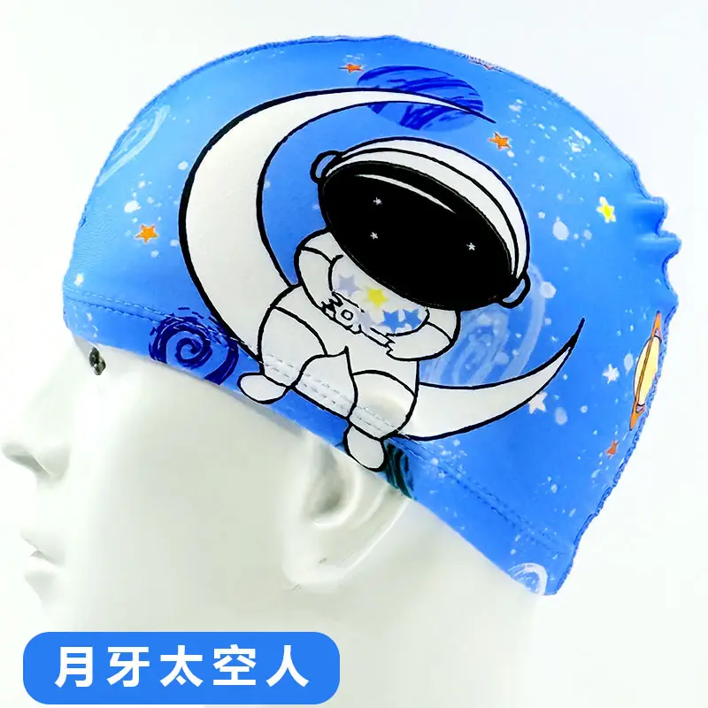 Children's Swimming Cap Cartoon Comfortable Ear Protection Girls Boys Cute Kidsren Middle and Large Kidsren Breathable Swimming Pool Swimming Cap Wholesale