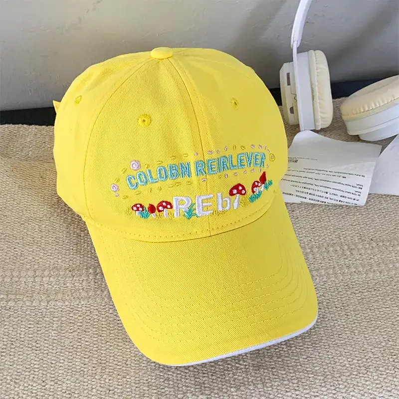 Korean Style Embroidered Baseball Cap for Women