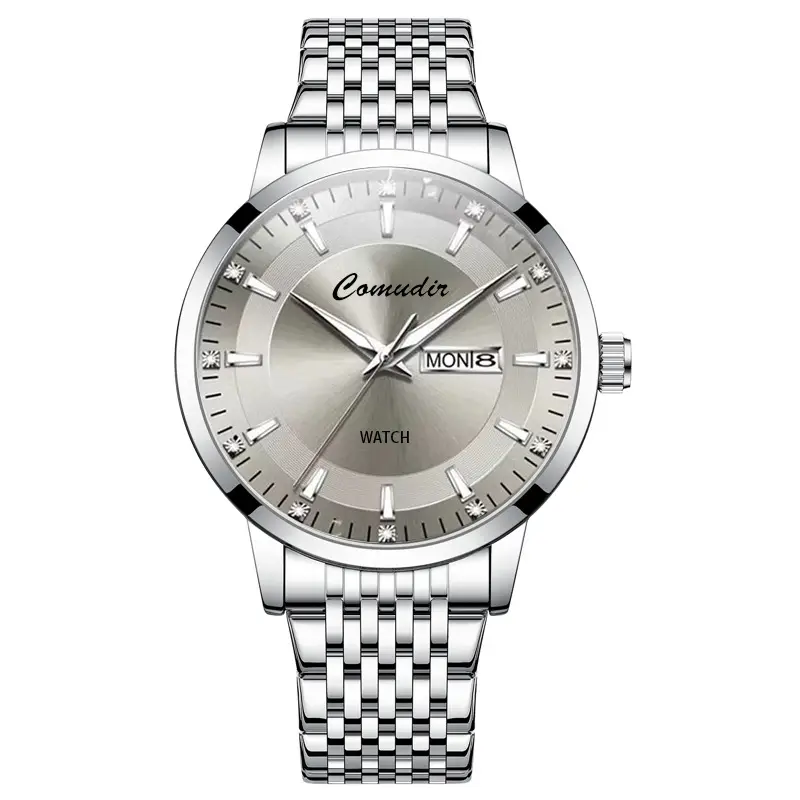 Fully Automatic Imitation Mechanical Watch, Business Men's Watch, Hollow Design, Waterproof, Luminous, Dual Calendar, High-Value Watch
