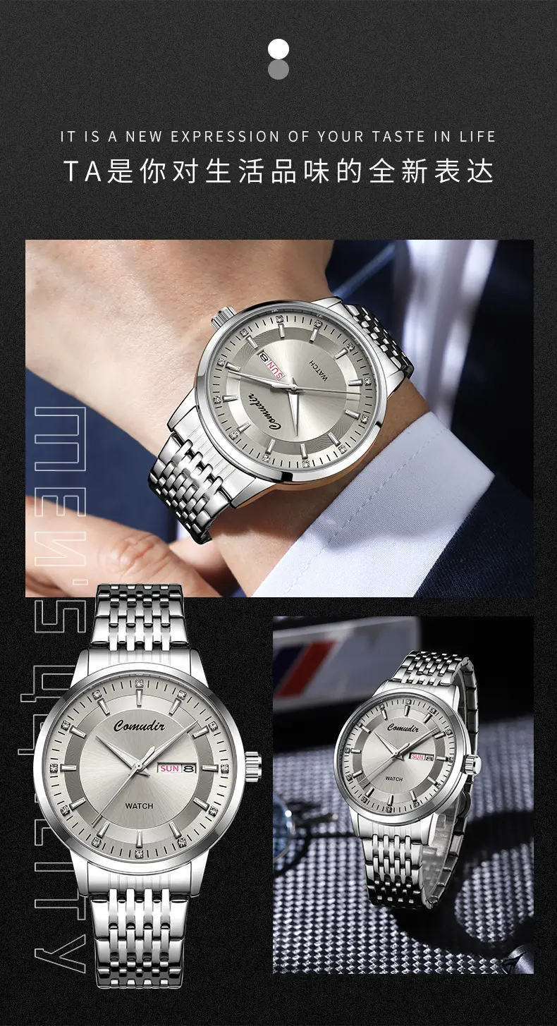 Fully Automatic Imitation Mechanical Watch, Business Men's Watch, Hollow Design, Waterproof, Luminous, Dual Calendar, High-Value Watch — feature 3