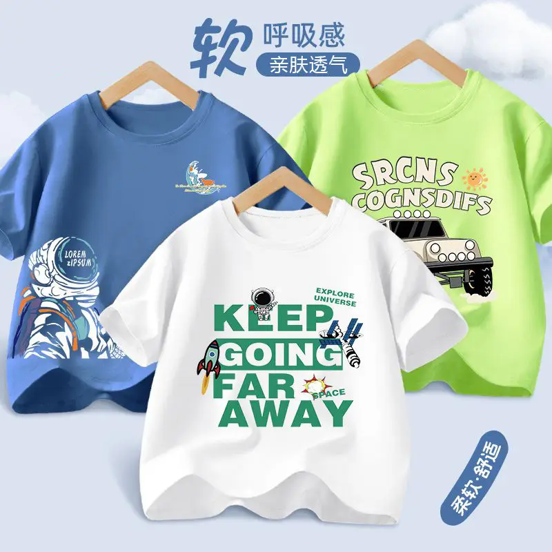 Kids Braavy T-Shirts Orange White Medium Large - Image 11