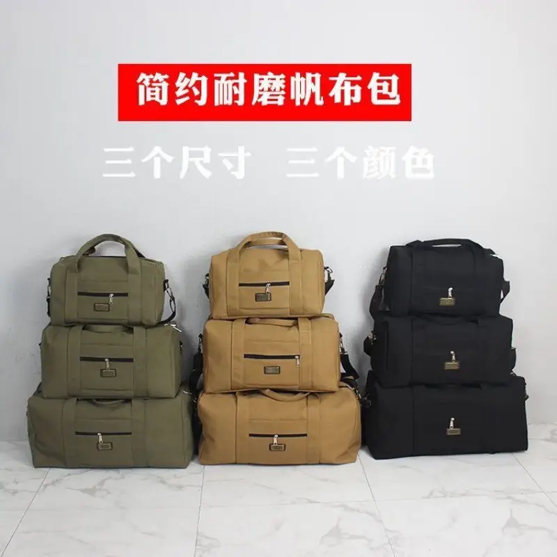 Large Canvas Shoulder Bag for Travel & Work - Image 8