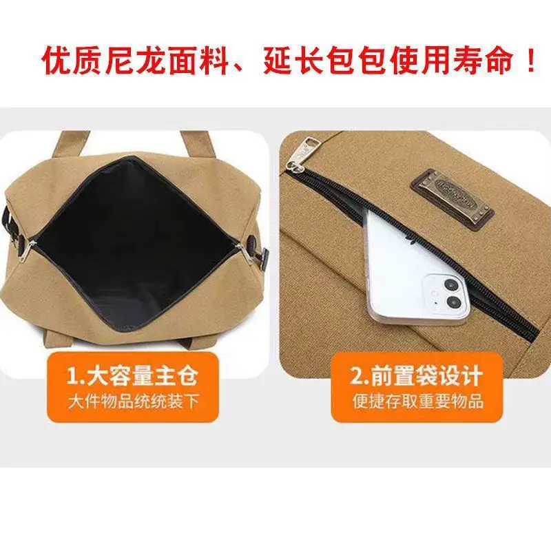 Large Canvas Shoulder Bag for Travel & Work - Image 10