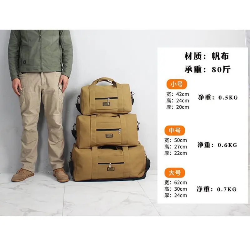 Large Canvas Shoulder Bag for Travel & Work - Image 11