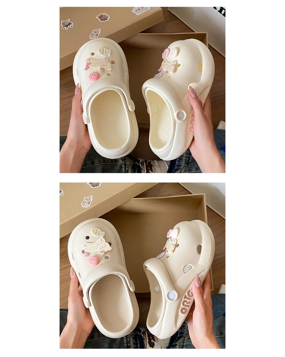Cute Cat Clogs Women Summer Sandals Non Slip EVA — feature 13