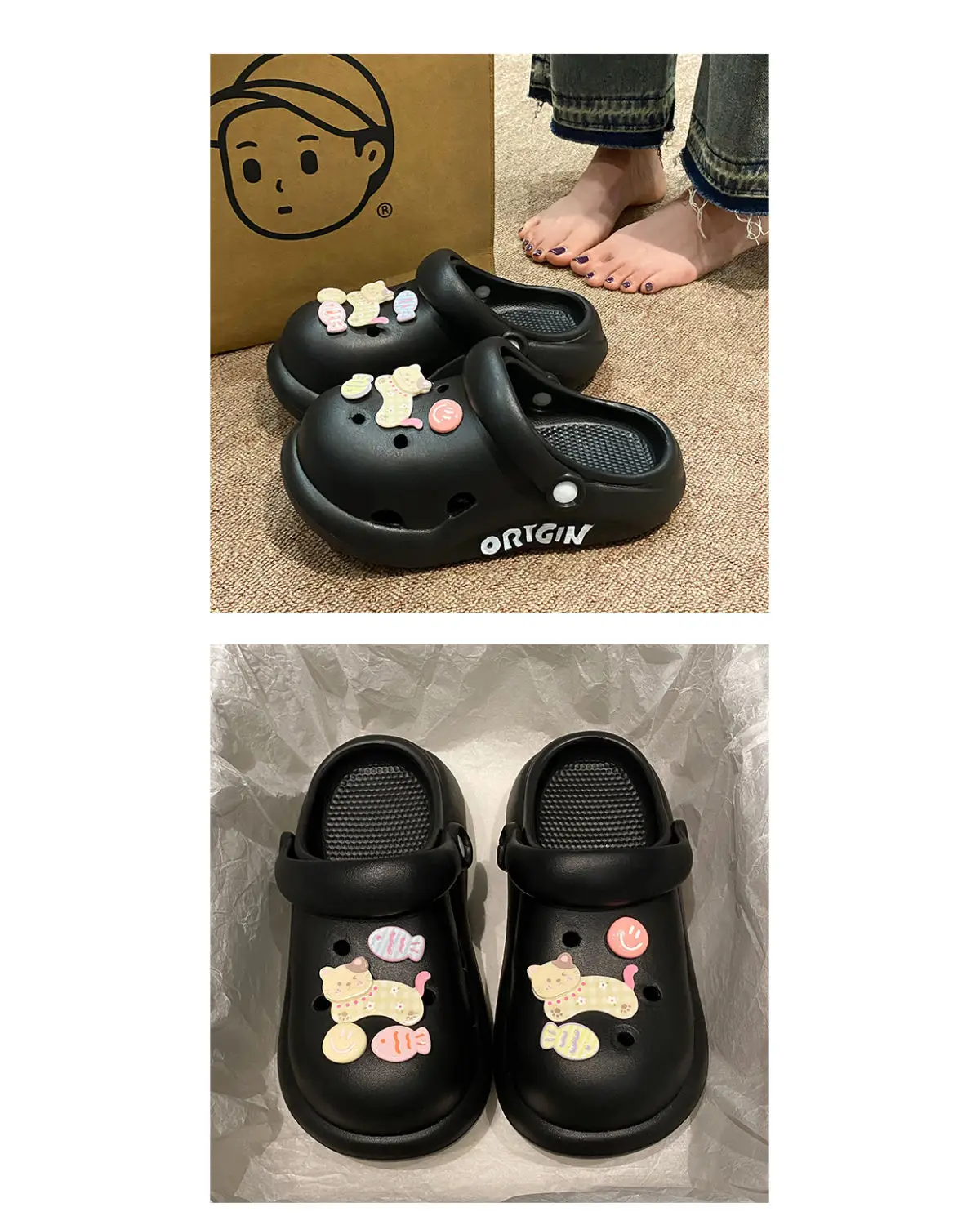 Cute Cat Clogs Women Summer Sandals Non Slip EVA — feature 18