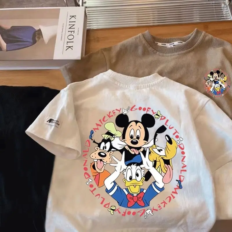 New Summer Cotton Mickey Mouse T-Shirt for Boys Girls - Image 4