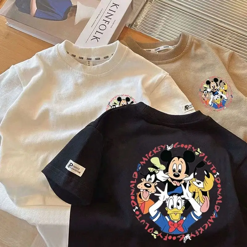 New Summer Cotton Mickey Mouse T-Shirt for Boys Girls - Image 5