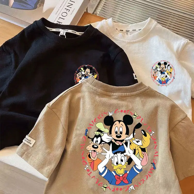 New Summer Cotton Mickey Mouse T-Shirt for Boys Girls - Image 7