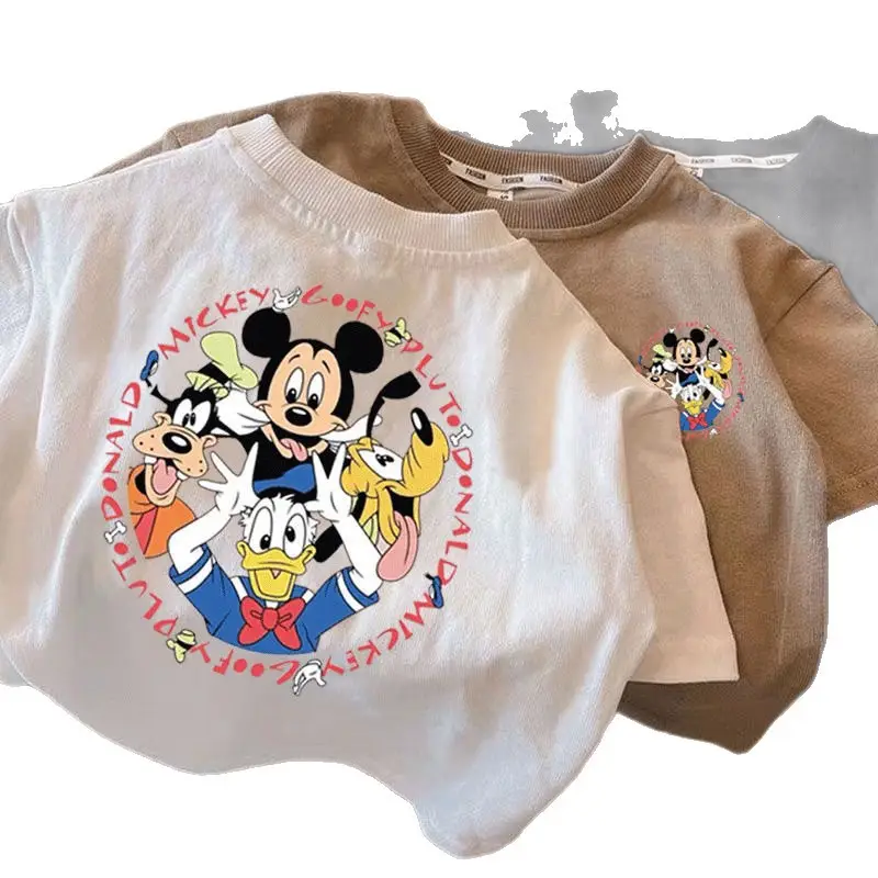 New Summer Cotton Mickey Mouse T-Shirt for Boys Girls - Image 8