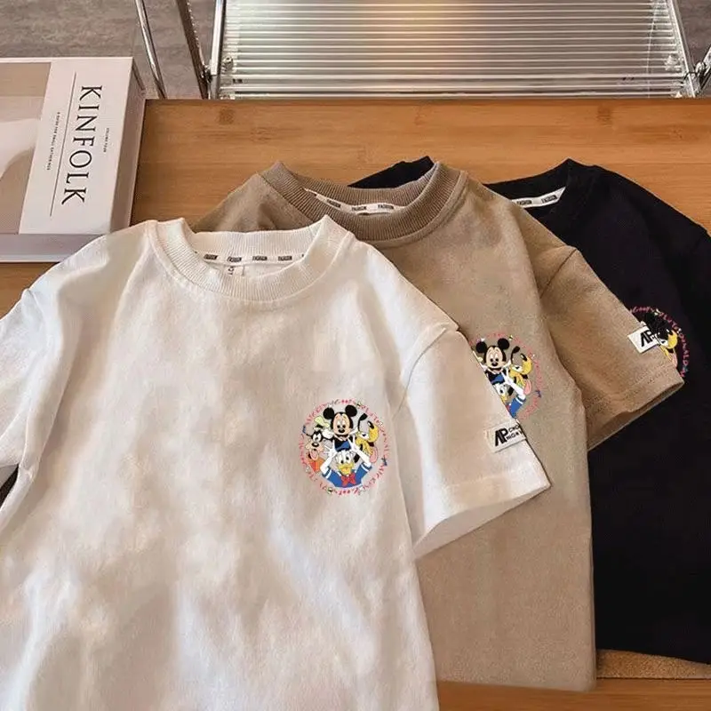 New Summer Cotton Mickey Mouse T-Shirt for Boys Girls — feature 3