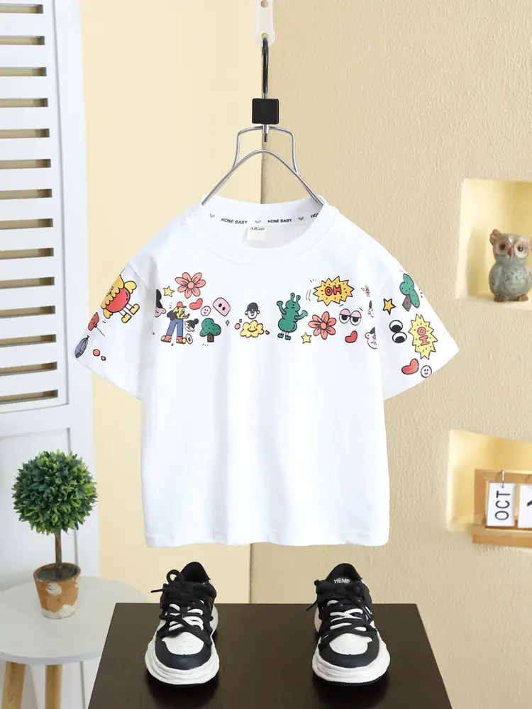 Boys Cartoon Print T-Shirt 2026 Summer Wear - Image 3