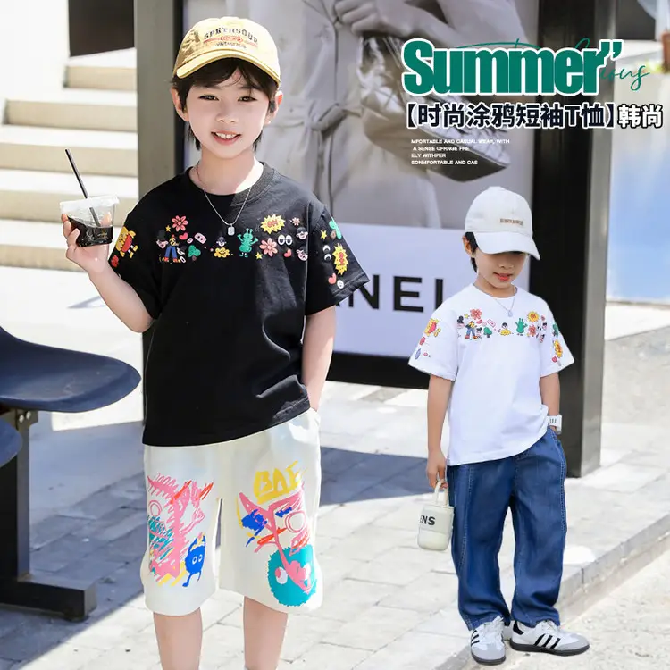 Boys Cartoon Print T-Shirt 2026 Summer Wear — feature 2