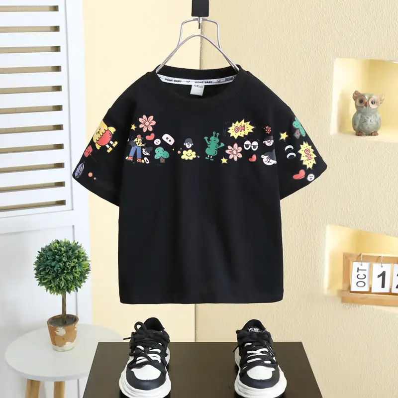 Boys Cartoon Print T-Shirt 2026 Summer Wear - Image 2