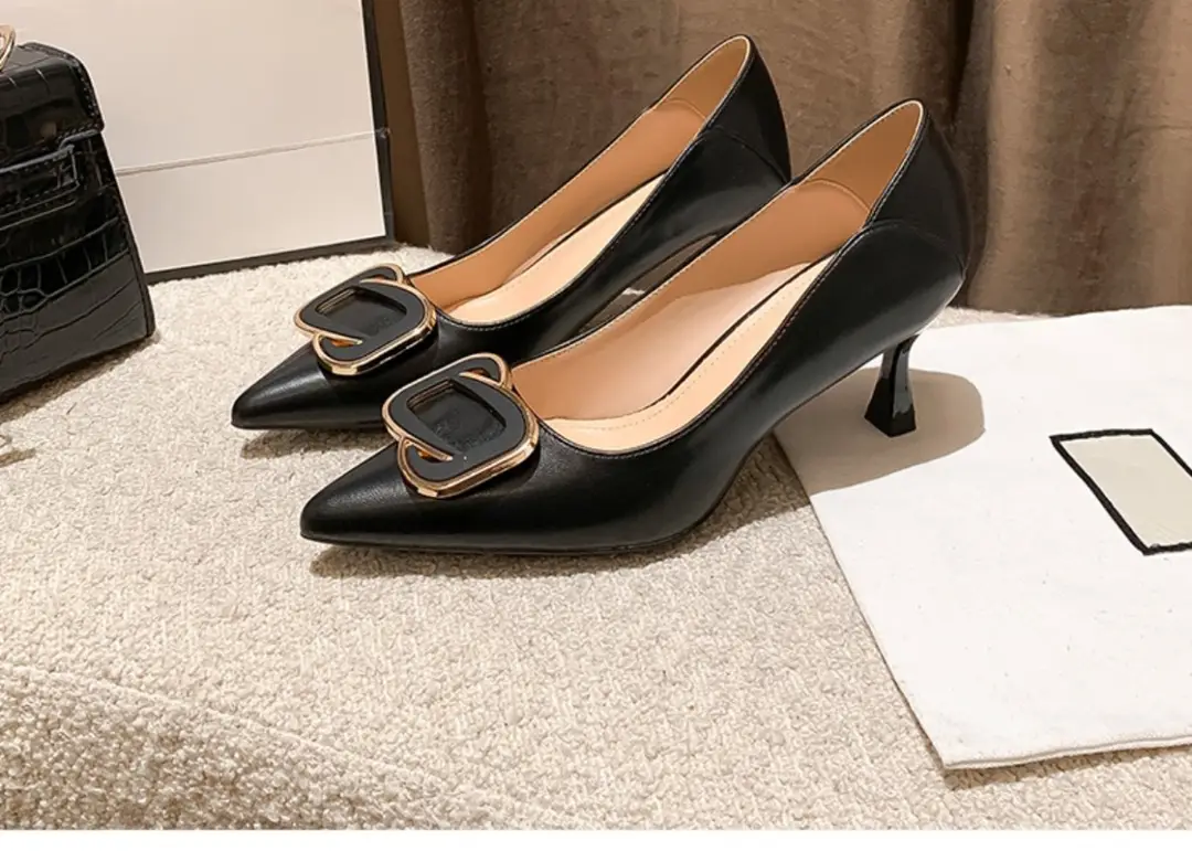 French High-Heeled Shoes for Women, Stiletto Heels, Fashionable Shallow Mouth Commuting Two-Wear Shoes, Black Professional Work Shoes That Are Not Tiring for the Feet — feature 5