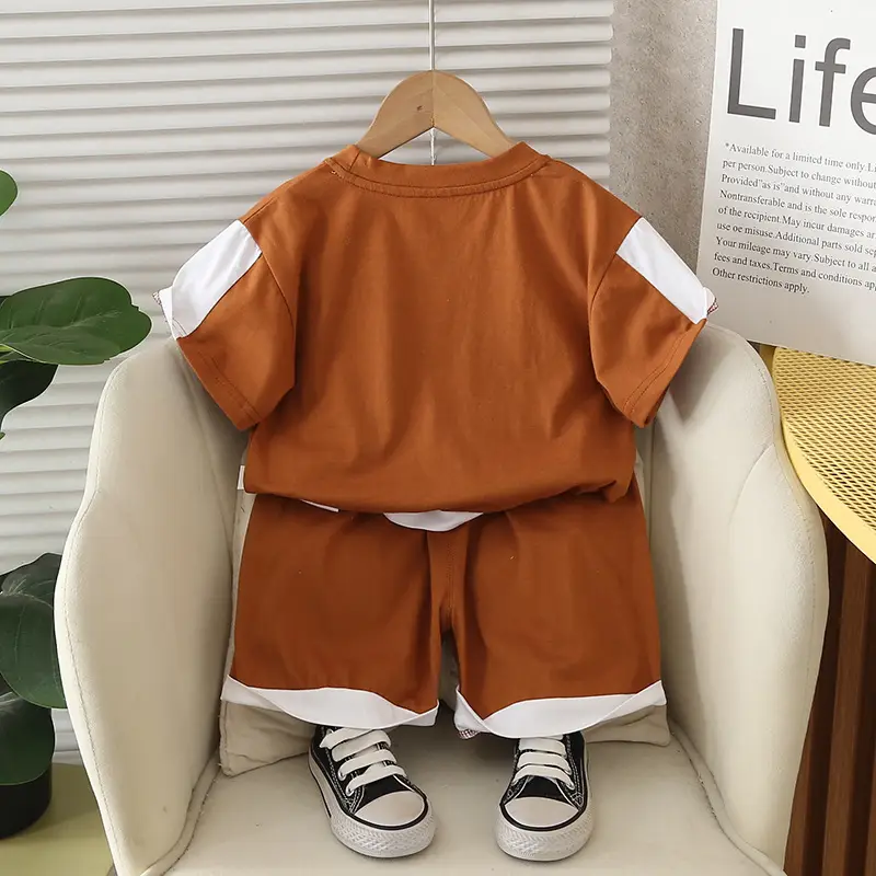 Kids NASA Green Shorts Set Summer Korean Style - Image 5