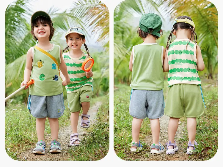 Baby Sleeveless Vest Summer Pink Ice Print 100% Cotton — feature 48
