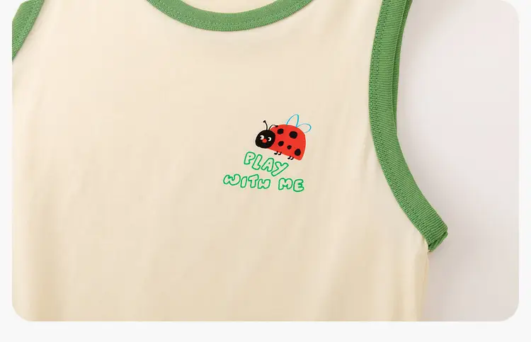 Baby Sleeveless Vest Summer Pink Ice Print 100% Cotton — feature 56