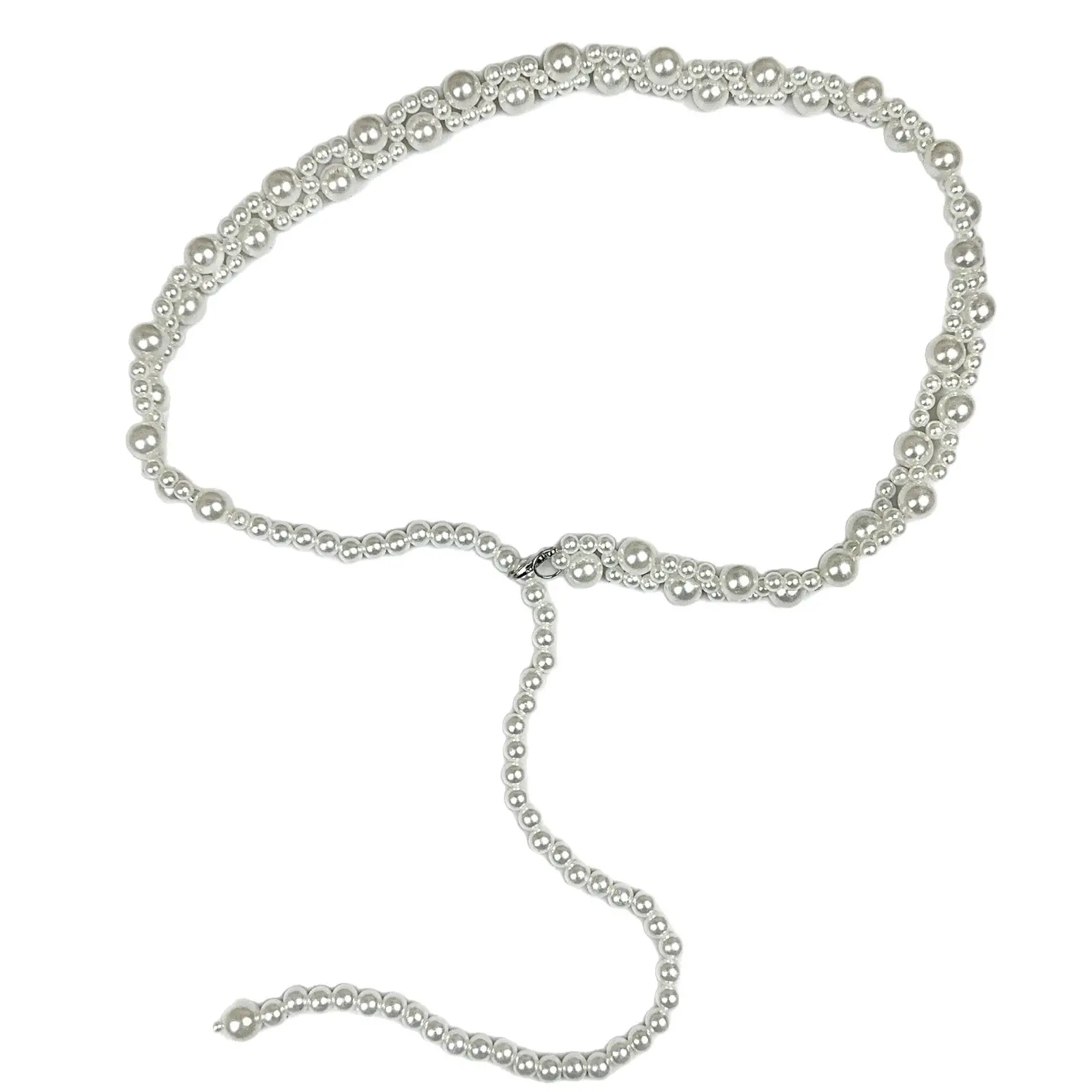 Pearl Beaded Camellia Waist Chain Belt with Han Decor - Image 7