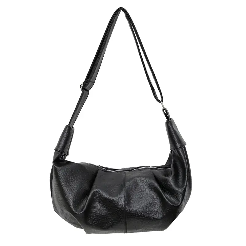Vintage Pleated Moon Bag with Knot Shoulder Strap - Image 7
