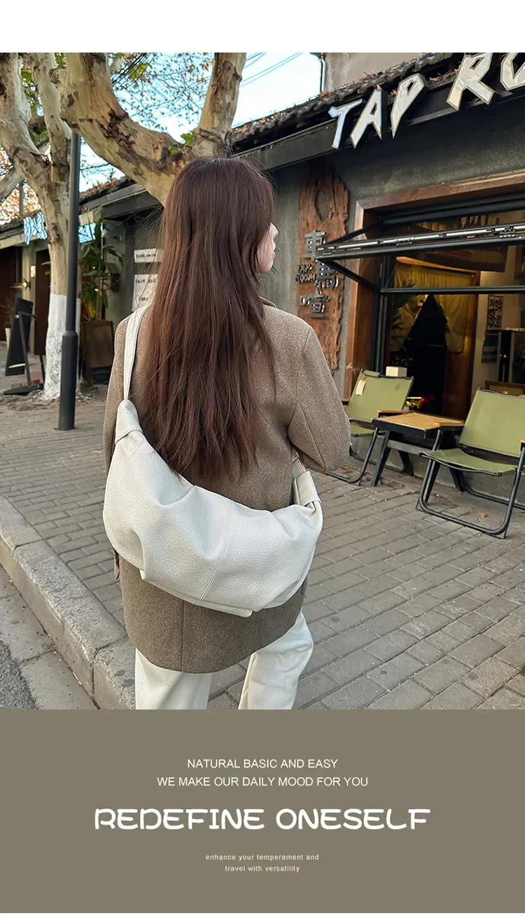 Vintage Pleated Moon Bag with Knot Shoulder Strap — feature 3