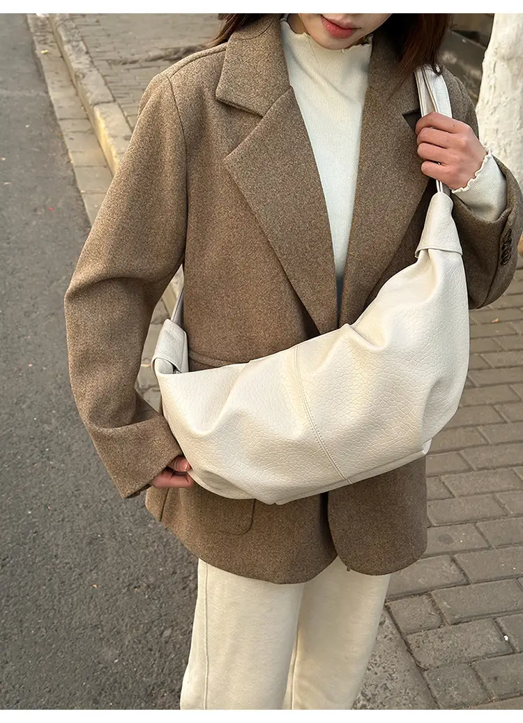 Vintage Pleated Moon Bag with Knot Shoulder Strap — feature 38