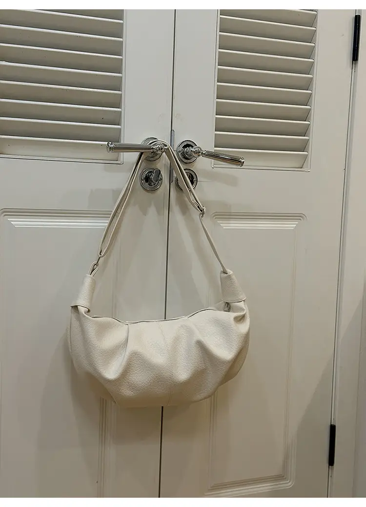 Vintage Pleated Moon Bag with Knot Shoulder Strap — feature 40
