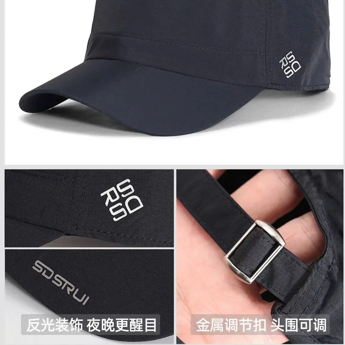 Men's Blue Sdsrui Flat Cap Sun Hat with Adjustable Buckle - Image 16