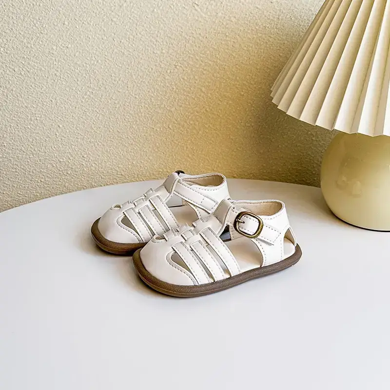 Baby Girl Brown Leather Sandals Summer New Sole