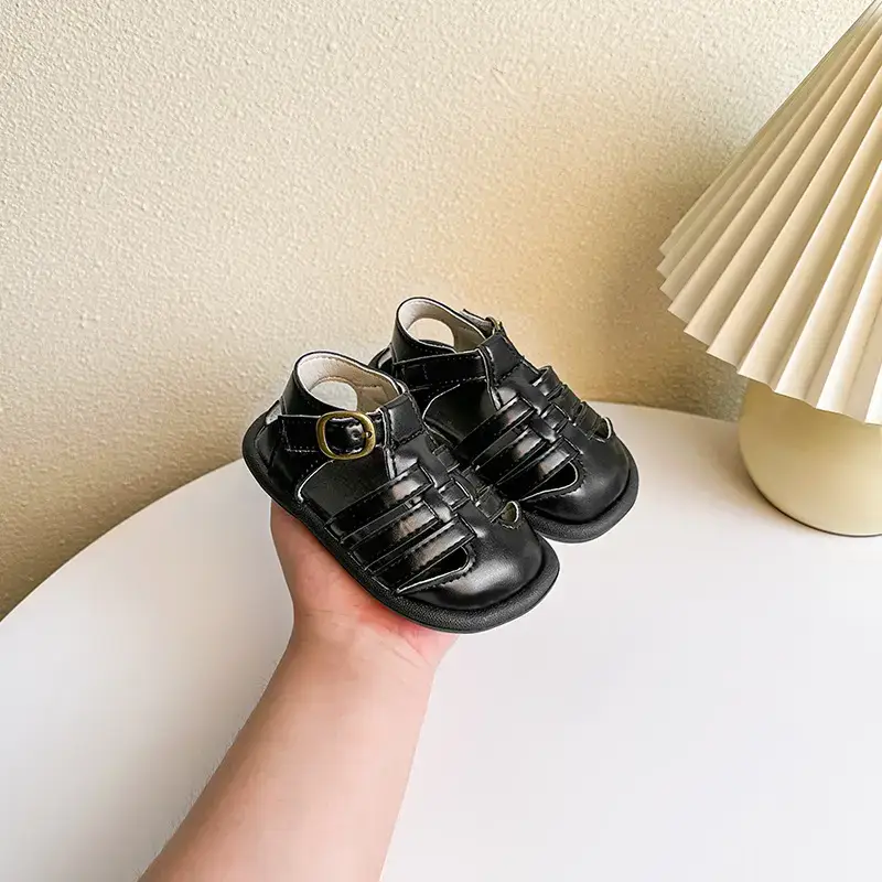 Baby Girl Brown Leather Sandals Summer New Sole — feature 12