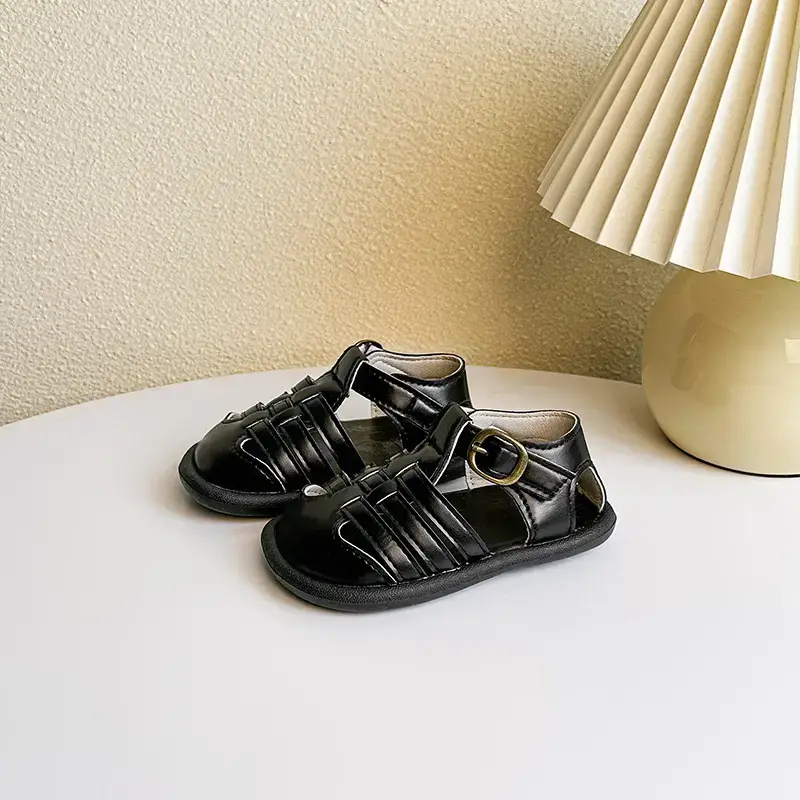 Baby Girl Brown Leather Sandals Summer New Sole — feature 8