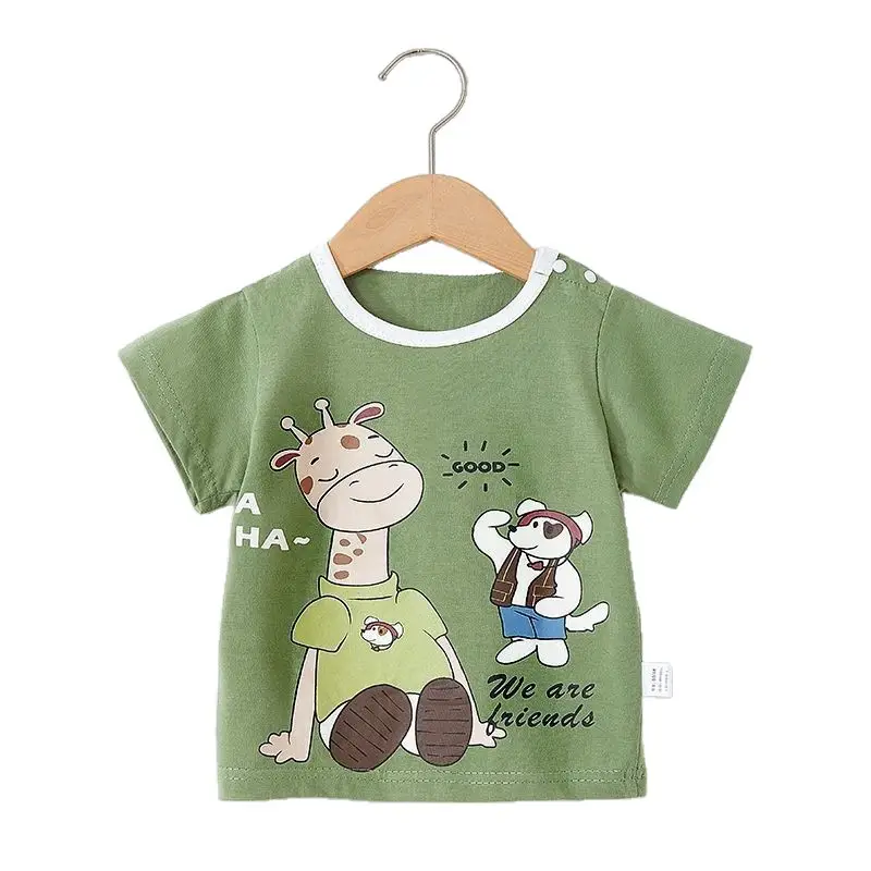 Children's Cartoon T-Shirts Pure Cotton Summer Boys Girls - Image 10