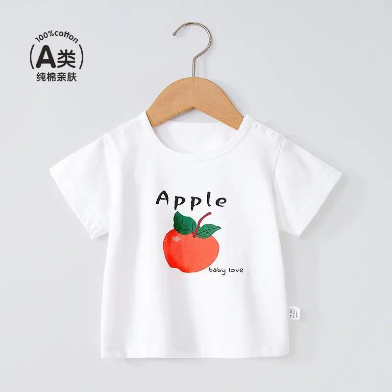 Children's Cartoon T-Shirts Pure Cotton Summer Boys Girls - Image 5