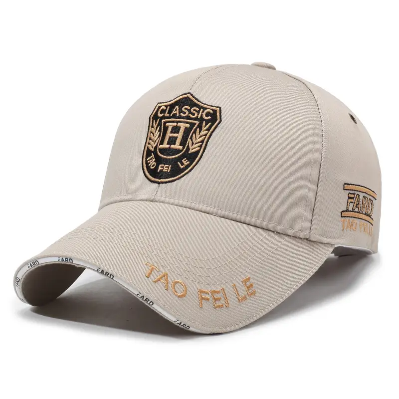Men's Taofei Classic H Embroidered Baseball Cap Navy - Image 5