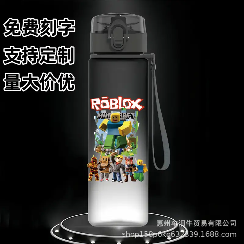 Cross-border new my world animation students children cartoon casual sports water cup plastic frosted cup