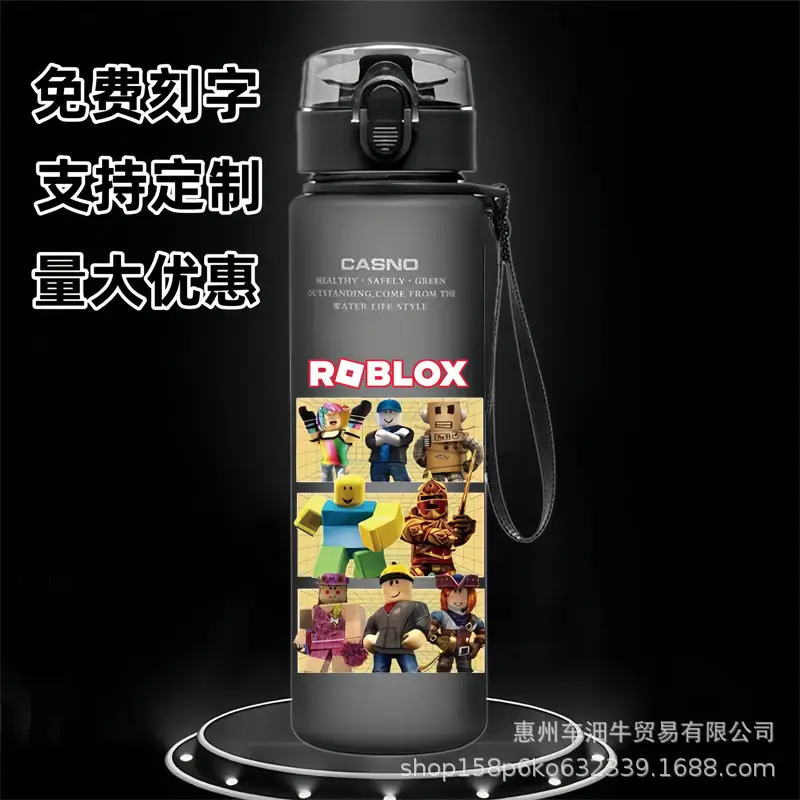 Cross-border new my world animation students children cartoon casual sports water cup plastic frosted cup