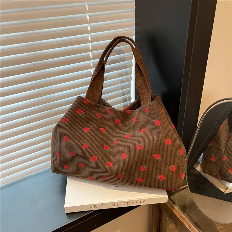 Brown Red Dot Shoulder Bag College Women - Image 5