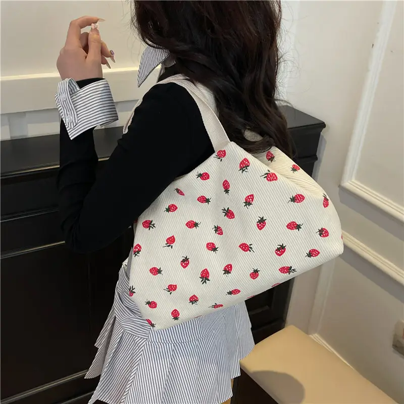 Brown Red Dot Shoulder Bag College Women - Image 6