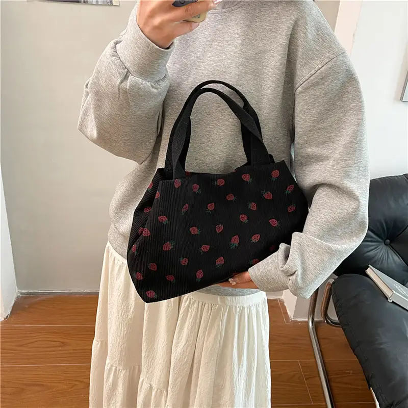 Brown Red Dot Shoulder Bag College Women - Image 7