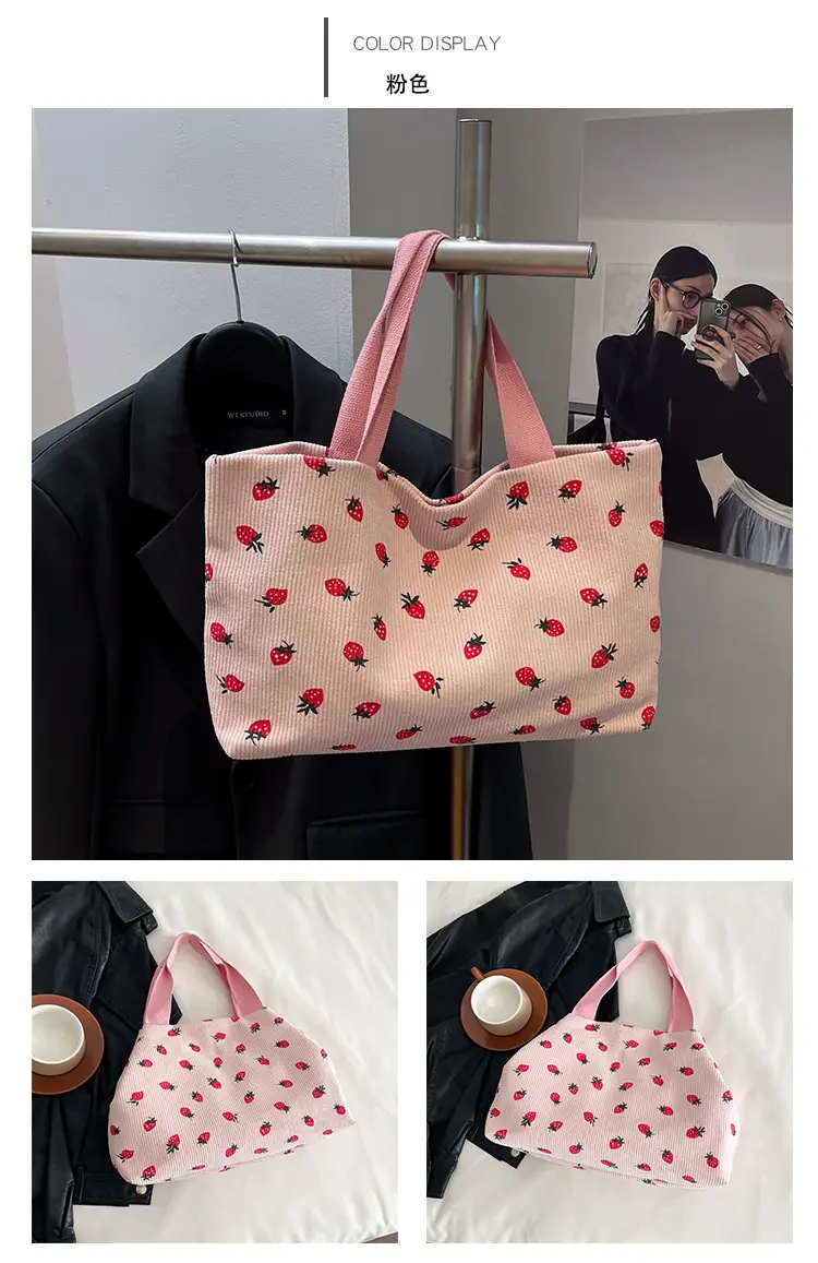 Brown Red Dot Shoulder Bag College Women — feature 16