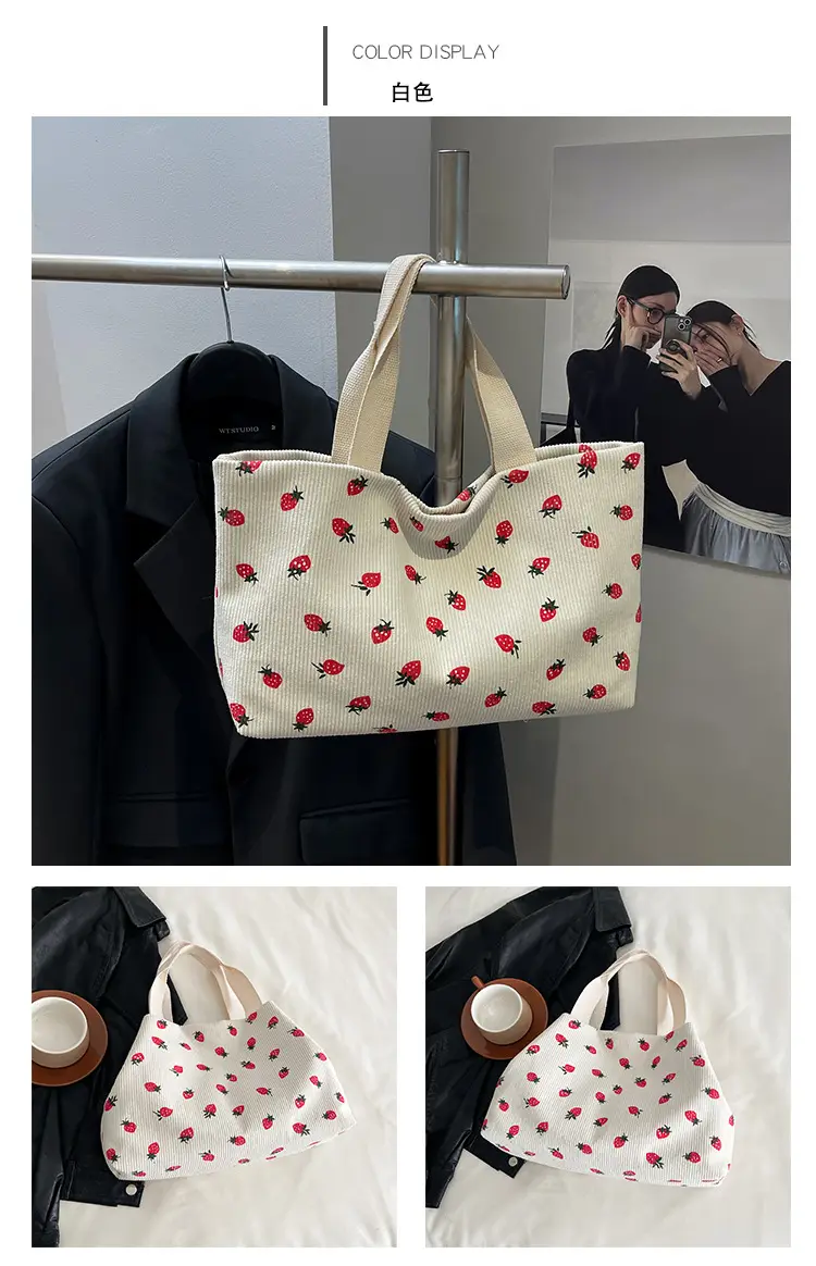 Brown Red Dot Shoulder Bag College Women — feature 17