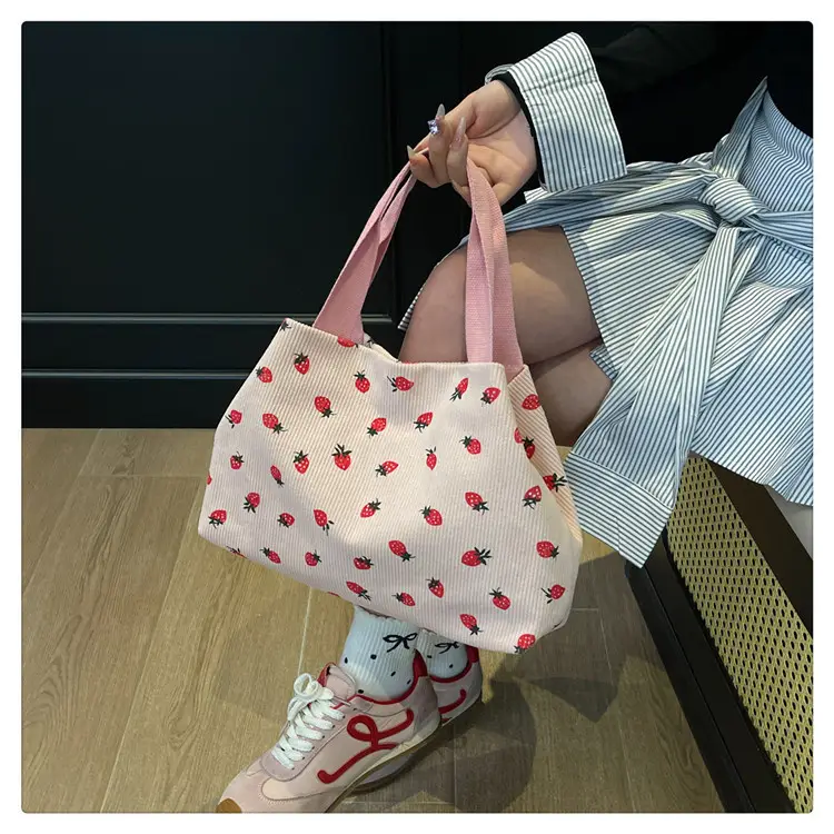 Brown Red Dot Shoulder Bag College Women — feature 18