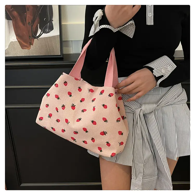 Brown Red Dot Shoulder Bag College Women — feature 19